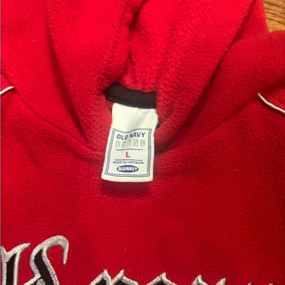 Vintage Old Navy Board Co. Red Flame Sleeve Hoodie — Size L